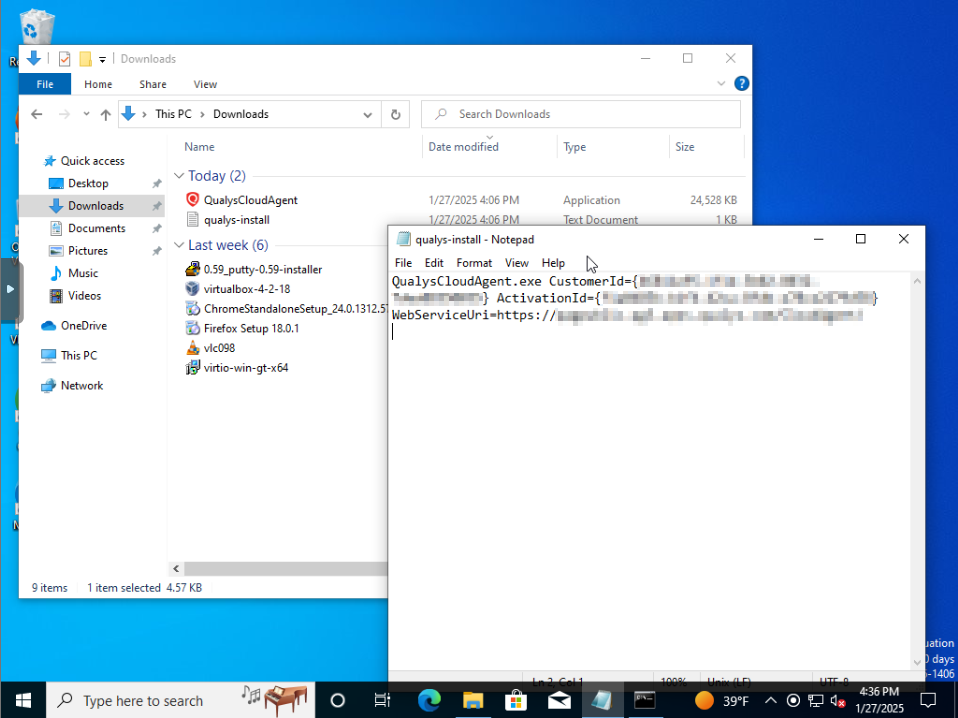 Qualys Cloud Agent Setup 05